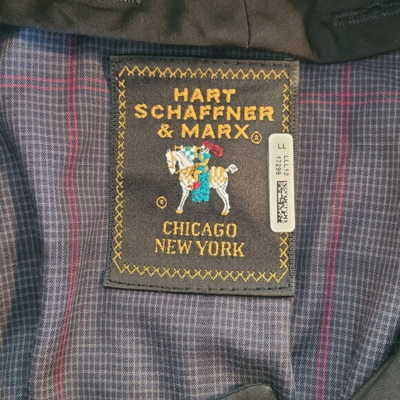 Hart Schaffner Marx Black Single Breasted Full Length Raincoat 40R Quiet Luxury - Picture 4 of 9